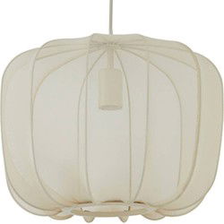 Light & Living - hanglamp - Plumeria - beige wit - textiel - Ø 40cm - E27 - 2963327