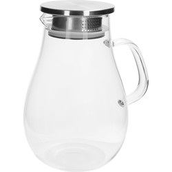 Krumble Karaf met handvat en dop met filter - 1,5 L - Glas - Transparant