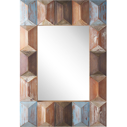 Beliani HIZOTE - Wandspiegel-Lichte houtkleur-Dennenhout