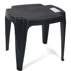 Stevige Voetenbank - Bijzettafel  42 X 37 X 38 Cm Stapelbaar Zwart