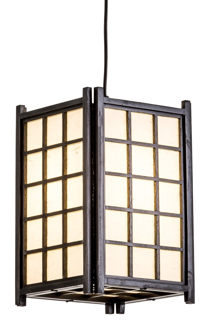 Fine Asianliving Japanse Hanglamp Rijstpapier Shoji Hout Zwart - Dofu - 