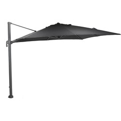 Garden Impressions Zweefparasol Hawaii Big Pole 350x350 - donker grijs - zwart