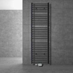 Badkamer radiator middenaansluiting 500x1800 mm antraciet recht met LuxeBath universele aansluitset