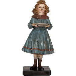 Clayre & Eef Decoratie Beeld Vrouw 15x14x31 cm Beige Kunststof
