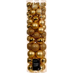 Kerstbal dia. 8 cm light gold