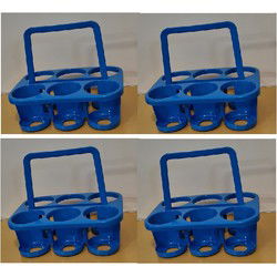 Cti Flessendrager 28 x 32,5 x 23,5 cm - Blauw , set van 4 stuks