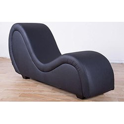 Furnilux Tantra Sofa - Tantra Stoel - Zwart - Synthetisch leer - Stijlvolle Bank voor Intieme Ontspanning