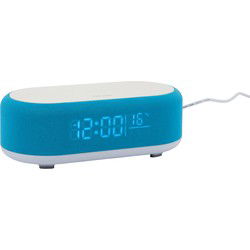 Karlsson - Wekker Vogue w. Phone Charger And Blue Tooth - Helderblauw
