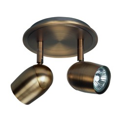 Highlight - Ovale - Plafondlamp - GU10 - 17 x 17  x 13cm - Brons