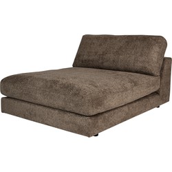 PTMD Nilla sofa chaise longue no arm SiC Ant5 Brown