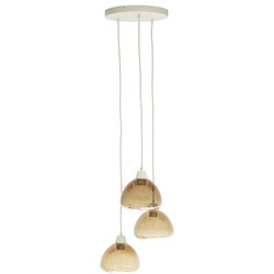 Light & Living - Hanglamp BISHO - Ø30x14cm - Bruin