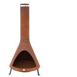Westmann Stalen tuinhaard -- 70x70x160 cm - Roestbruin