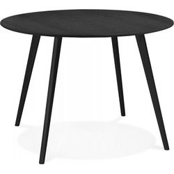 AMY ronde keukentafel 120x120x75 cm Zwart