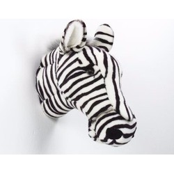 Pluche zebrakop voor aan de muur - Knuffeldier