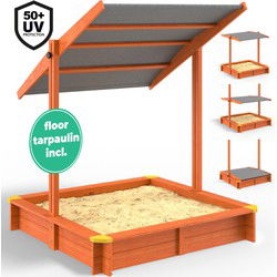 Zandbak met deksel Deluxe 120x120cm