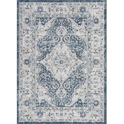 Vintage Oosters Tapijt PETRA - Blauw/Grijs - 160x220 cm 