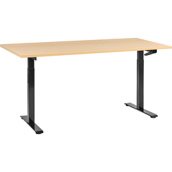 DESTINES - Sta-bureau - Zwart/Lichtbruin - 180 x 72 cm - Vezelplaat