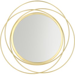 QUVIO Spiegel - Rond - Metaal - Goud