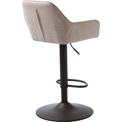 Barkruk Zandkleur/Zwart - Draaibaar - 50x50x89-104cm - Nolan - Set van 2