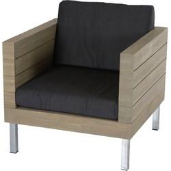 ZEELAND LOUNGE CHAIR  -  WOOD ACACIA SOFT GREY