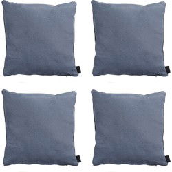 Madison -  Sierkussen Panama safier blue - Ca. 45x45 cm - Set van 4