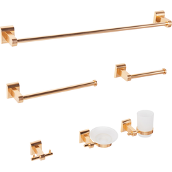 Beliani TALARA - Badkamer hardware set-Goud-Aluminium