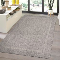 Relax Uni Binnen en Buiten - Vloerkleed - Indoor & Outdoor - Laagpolig Effen - Grijs- 120x170 CM