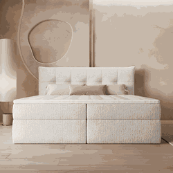 Boxspring met opbergruimte Claudio - 180x200 cm Inclusief 22 cm cm matras en topper HR- Koudschuim