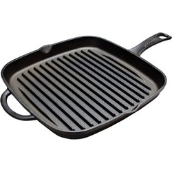 Svenska Living Grillpan vierkant - gietijzer - zwart - D26 cm - Grilpannen