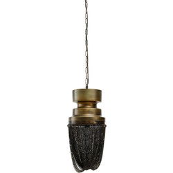 PTMD Zelivo Ronde Hanglamp - H38 x Ø25 cm - Ijzer - Goud