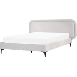 SUZETTE - Tweepersoonsbed - Lichtgrijs - 140 x 200 cm - Polyester