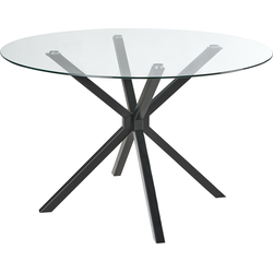 MESTON - Eettafel - Zwart - ⌀ 120 cm - Veiligheidsglas