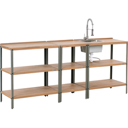 Beliani IVREA - Buitenkeuken-Bruin-FSC® gecertificeerd acaciahout