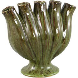 PTMD Vaas Gylian - 28x13x26 cm - Keramiek - Groen