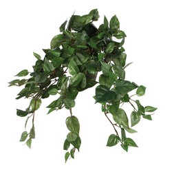 Mica Decorations Scindapsus Kunst Hangplant in Bloempot Stan - H45 x Ø25 cm - Groen