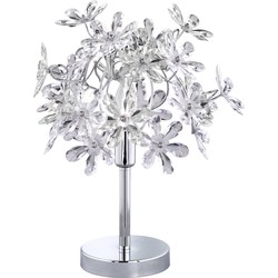 Moderne Tafellamp  Flower - Metaal - Chroom