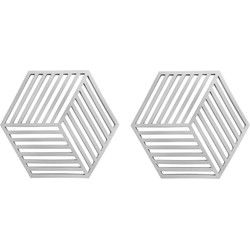 Krumble Pannenonderzetter Hexagon - Grijs - Set van 2