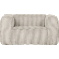 WOOOD Bean Fauteuil - Grove Ribstof - Naturel - 74x146x98