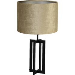 Tafellamp Mace/Gemstone - Zwart/Brons - Ø30x56cm