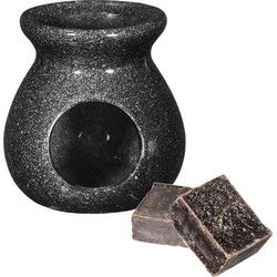 Ideas4seasons Amberblokjes/geurblokjes cadeauset - musk geur - inclusief geurbrander - Geurbranders