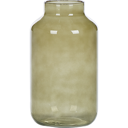 DHOKLA - Decoratieve vaas - Olijfgroen - Glas
