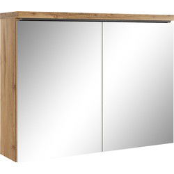 Badplaats Badkamerkast Paso 80 x 20 x 60 cm - Eiken - Spiegelkast Badkamer