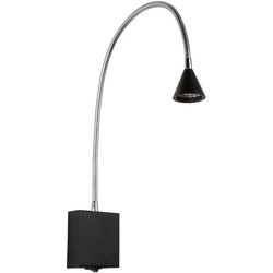 Plooibaar modern zwart bedlampje LED 1x4W 4000K