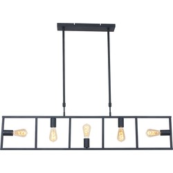 Mexlite hanglamp Racky - zwart - metaal - 2981ZW