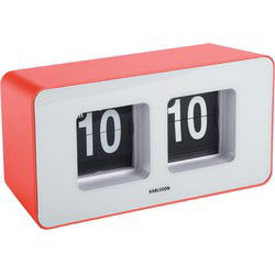 Wandklok Funky Flip - Scarlet rood - 7x17.7x9.2cm