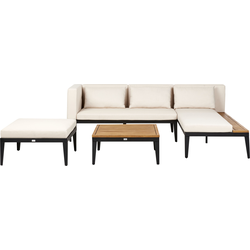 Beliani BRACCIANO - Loungeset-Beige-FSC® gecertificeerd acaciahout