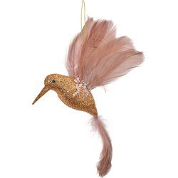 Clayre & Eef Kersthanger Vogel Roze Kunststof