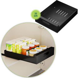 XIVADA Keukenkast organizer - Schuiflade  - Aluminium - 35 cm - Zwart