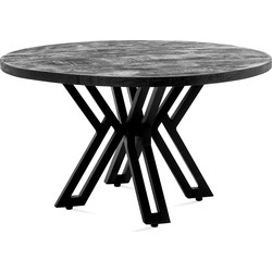 Benoa Yana Round Coffee Table Black 60 cm