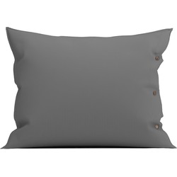 Yellow Kussensloop Percale pillowcase Steel Grey 60 x 70 cm